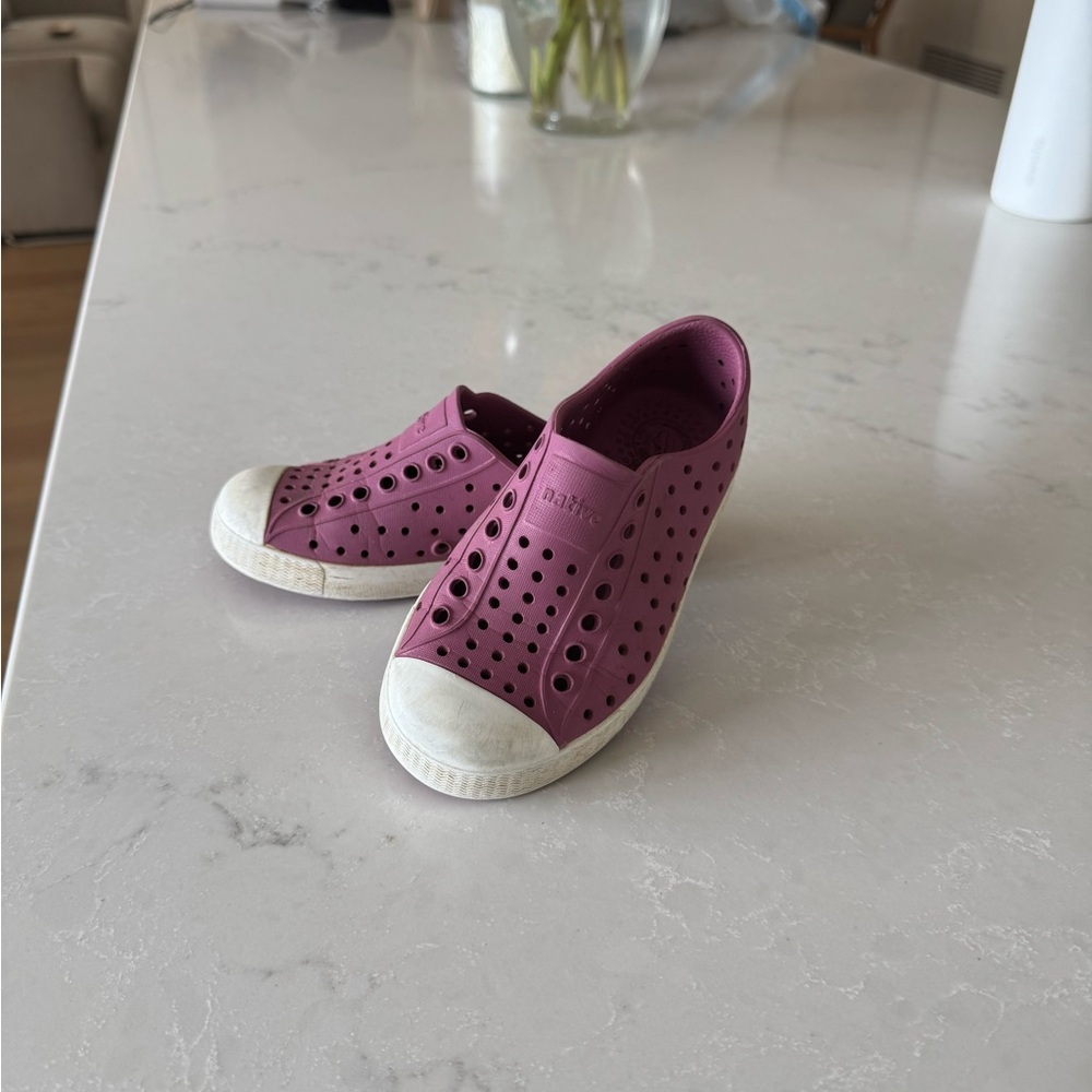 Native Kids Sneakers - Magenta Slip-On Shoes